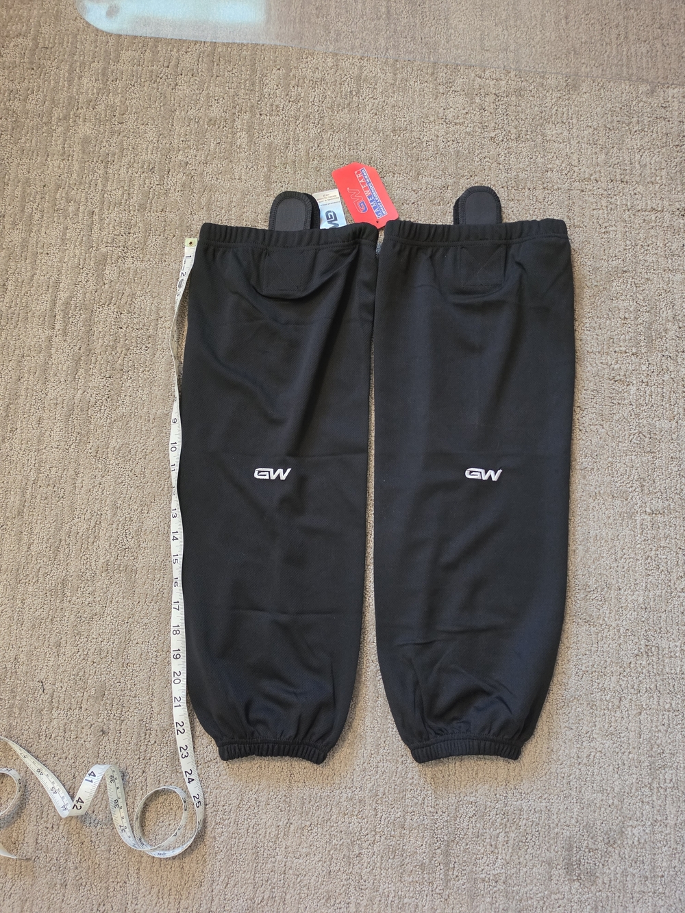 Kids Black Ice Hockey Socks For Game Day With Hook And Loop Closures At Top